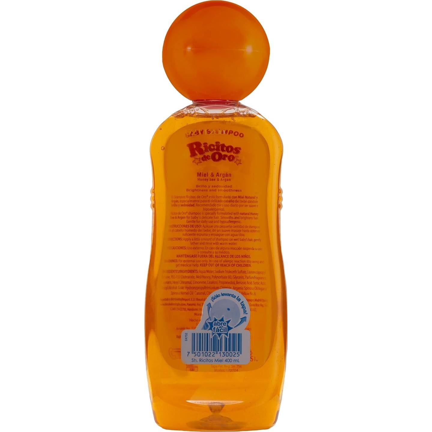 Champú Ricitos de Oro Hipoalergénico Miel 2x400ml