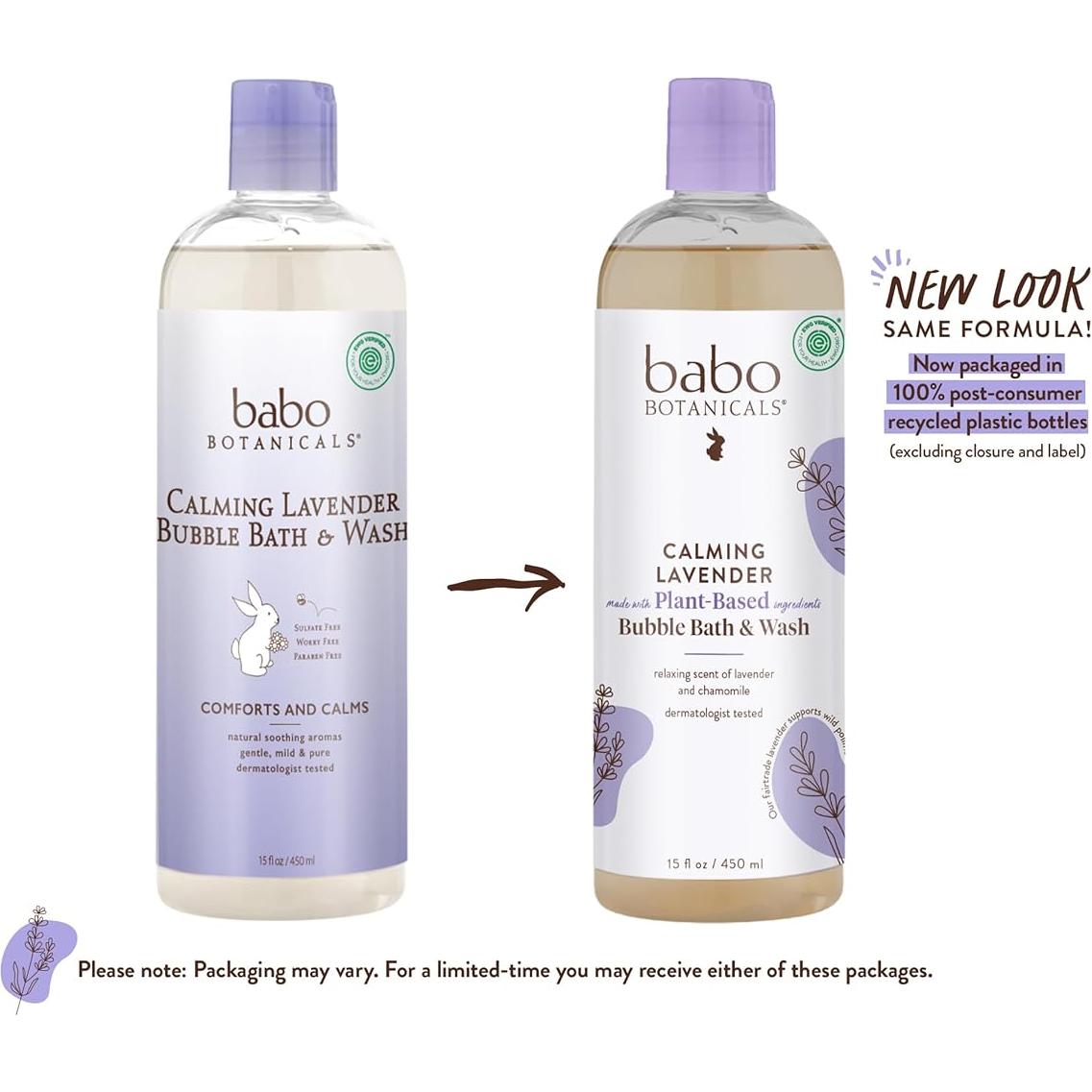 Baño de Burbujas Calmante Babo Botanicals 443 ml - Lavanda