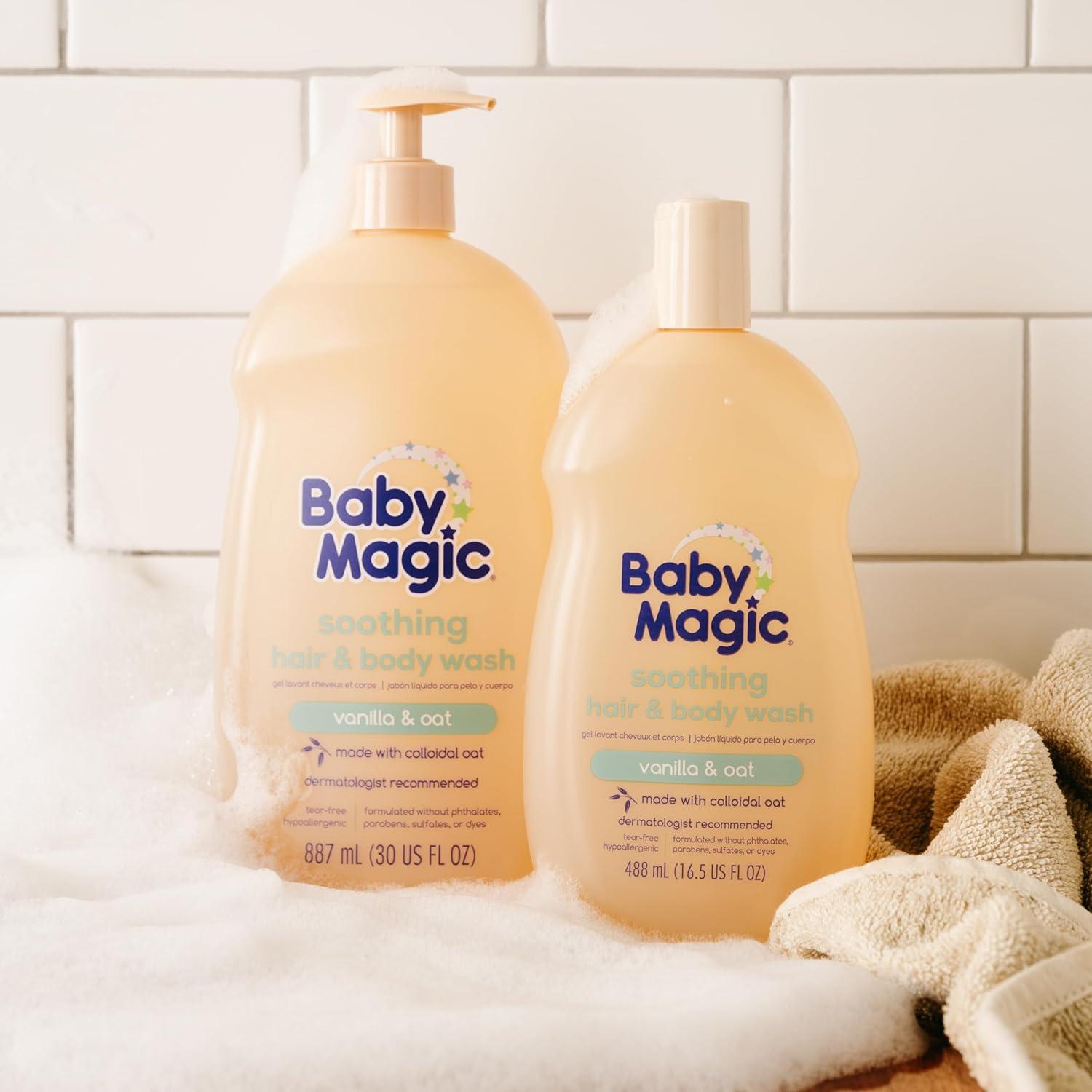Jabón Suave Baby Magic para Cabello y Cuerpo 887 ml Vainilla Avena