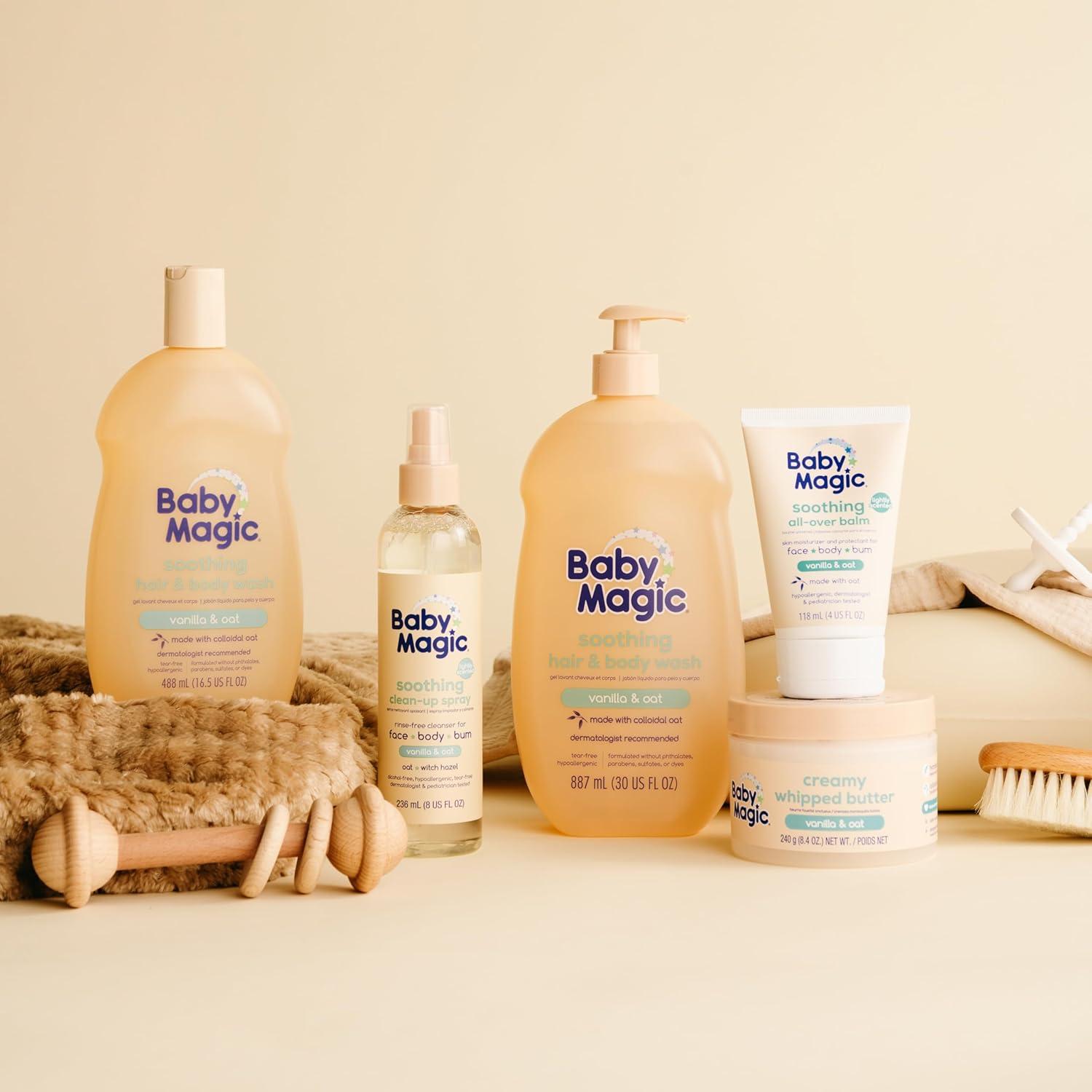 Jabón Suave Baby Magic para Cabello y Cuerpo 887 ml Vainilla Avena