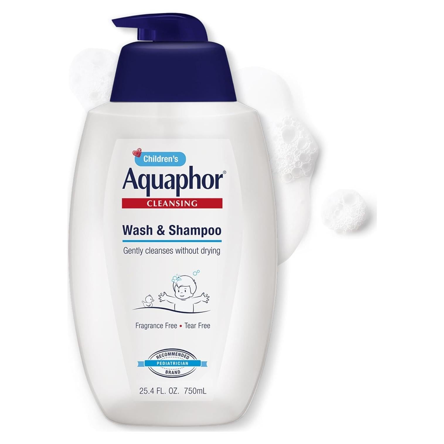 Jabón y Champú 2 en 1 Aquaphor para Niños 750 ml Sin Fragancia