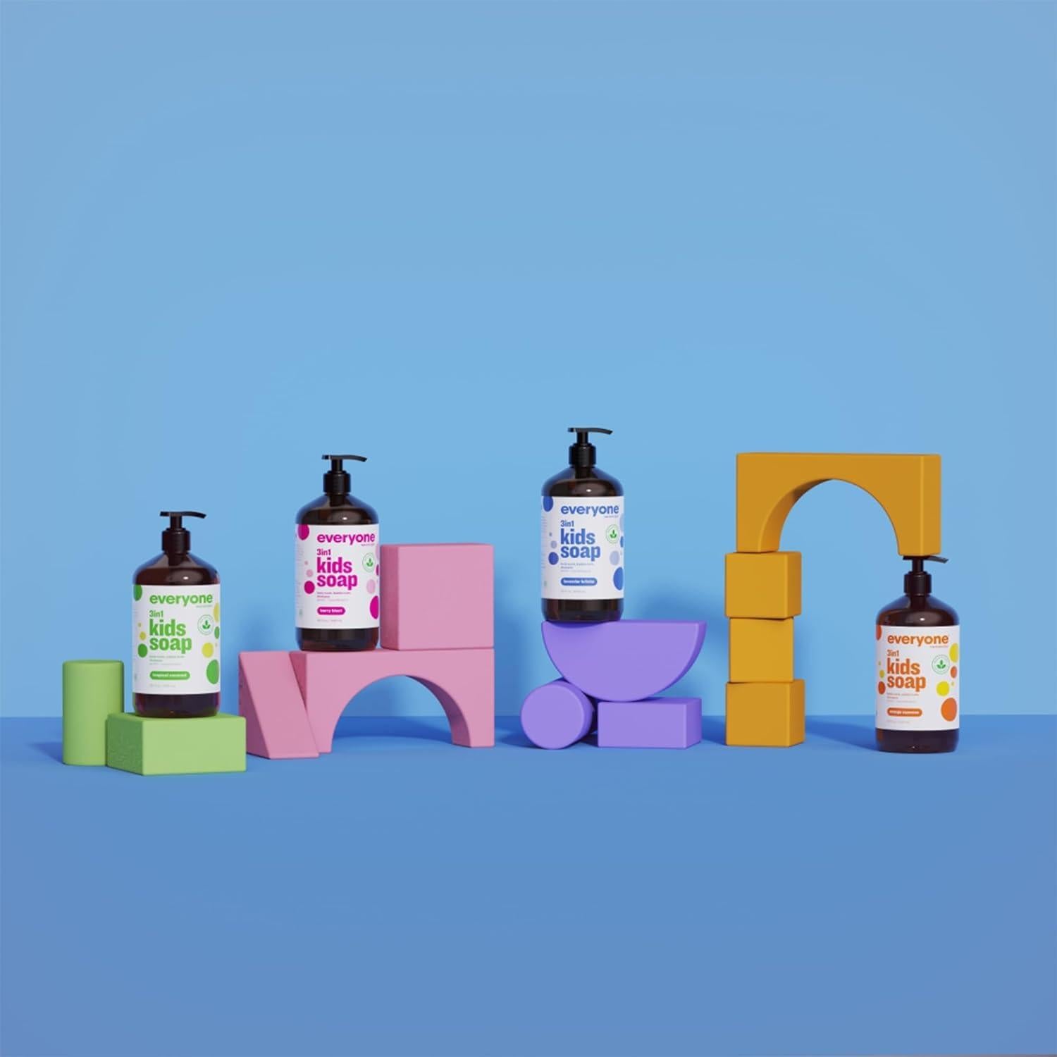 Jabón para Niños Everyone 3 en 1 Lavanda 0.95L Champú Gel