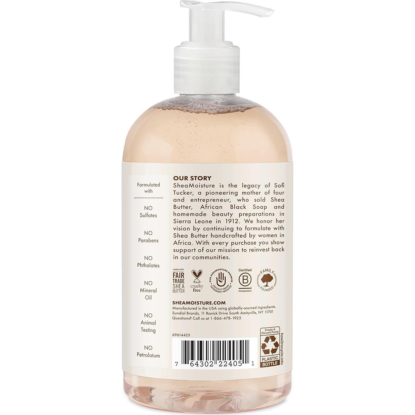 Jabón y Champú para Bebés SheaMoisture 368.5 ml Aceite de Coco