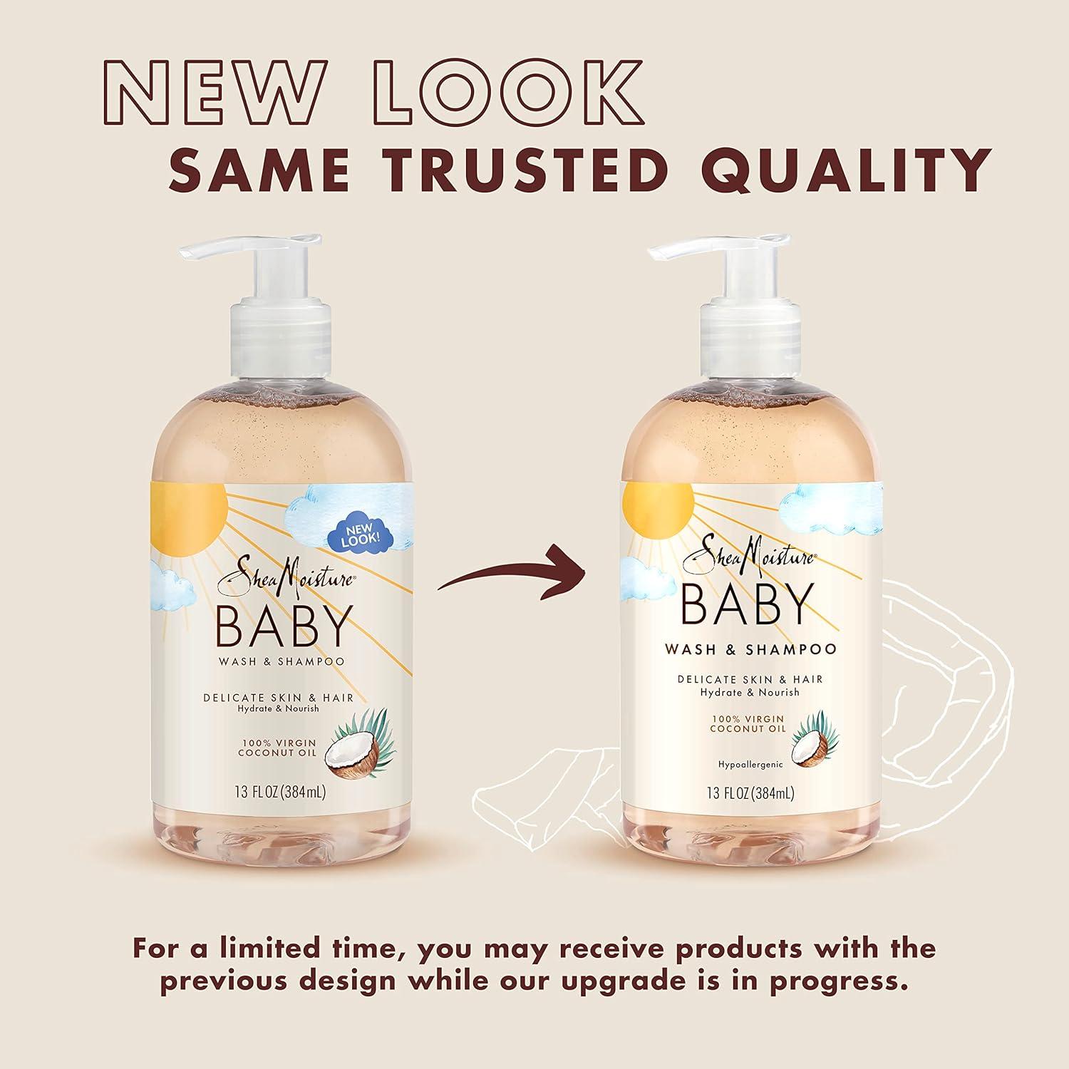 Jabón y Champú para Bebés SheaMoisture 368.5 ml Aceite de Coco