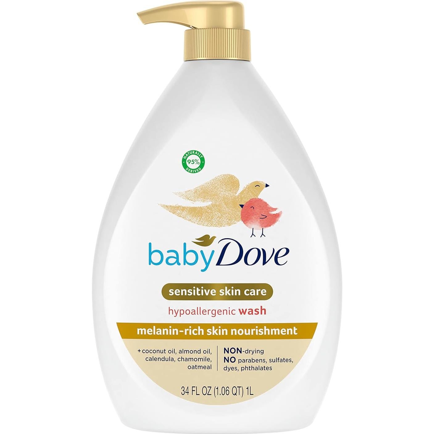 Paquete Baby Dove: Lavado Corporal 1L y Loción 385g para Bebés