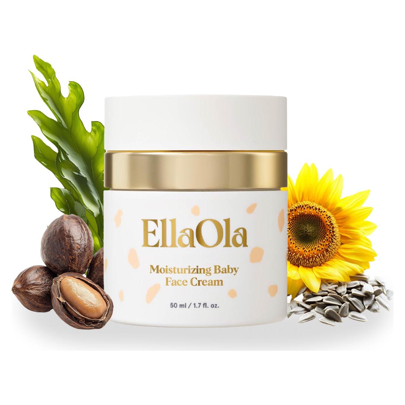 Crema Facial Hidratante para Bebés EllaOla 50 ml - 96 Horas Piel Seca