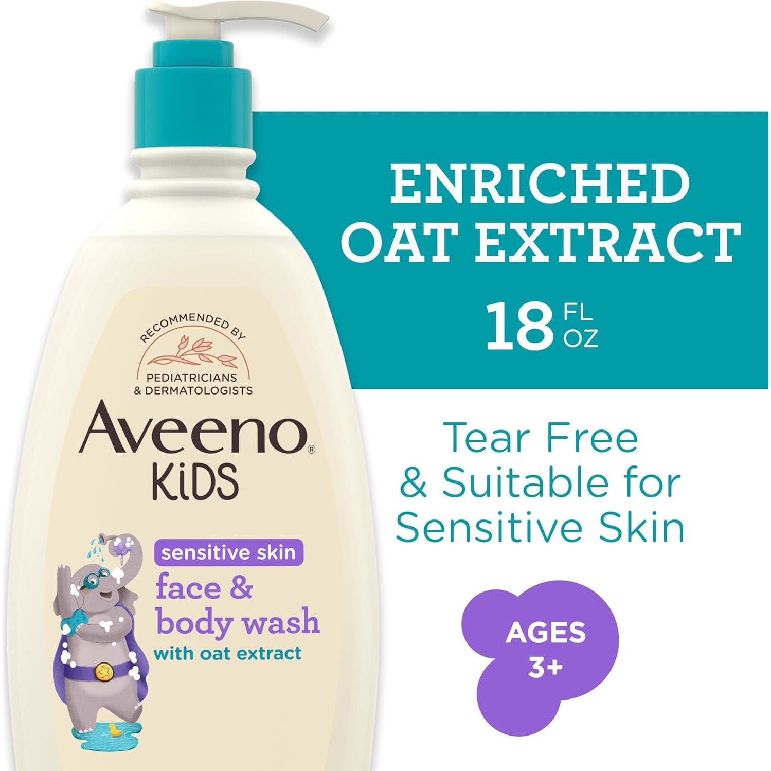 Aveeno Niños Jabón Facial y Corporal 532 ml - Piel Sensible