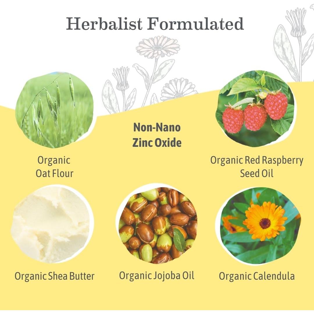 Loción Solar Mineral Uber-Sensible Earth Mama SPF 40 - 85g