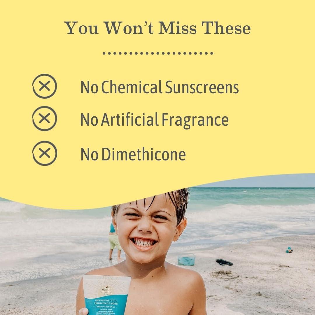 Loción Solar Mineral Uber-Sensible Earth Mama SPF 40 - 85g