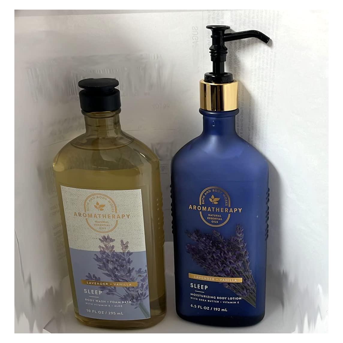 Lotion Corporal Aromaterapia Lavanda Vainilla Bath & Body Works 192.8 ml + Gel de Ducha 295.7 ml