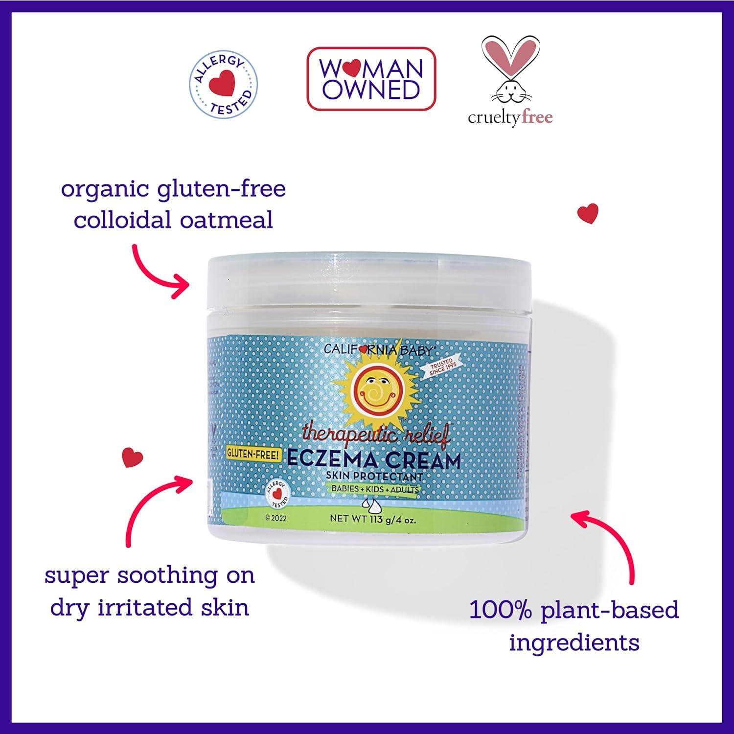 Crema para Eczema California Baby 57 g | Sin Esteroides | Avena Coloidal + Aloe Vera