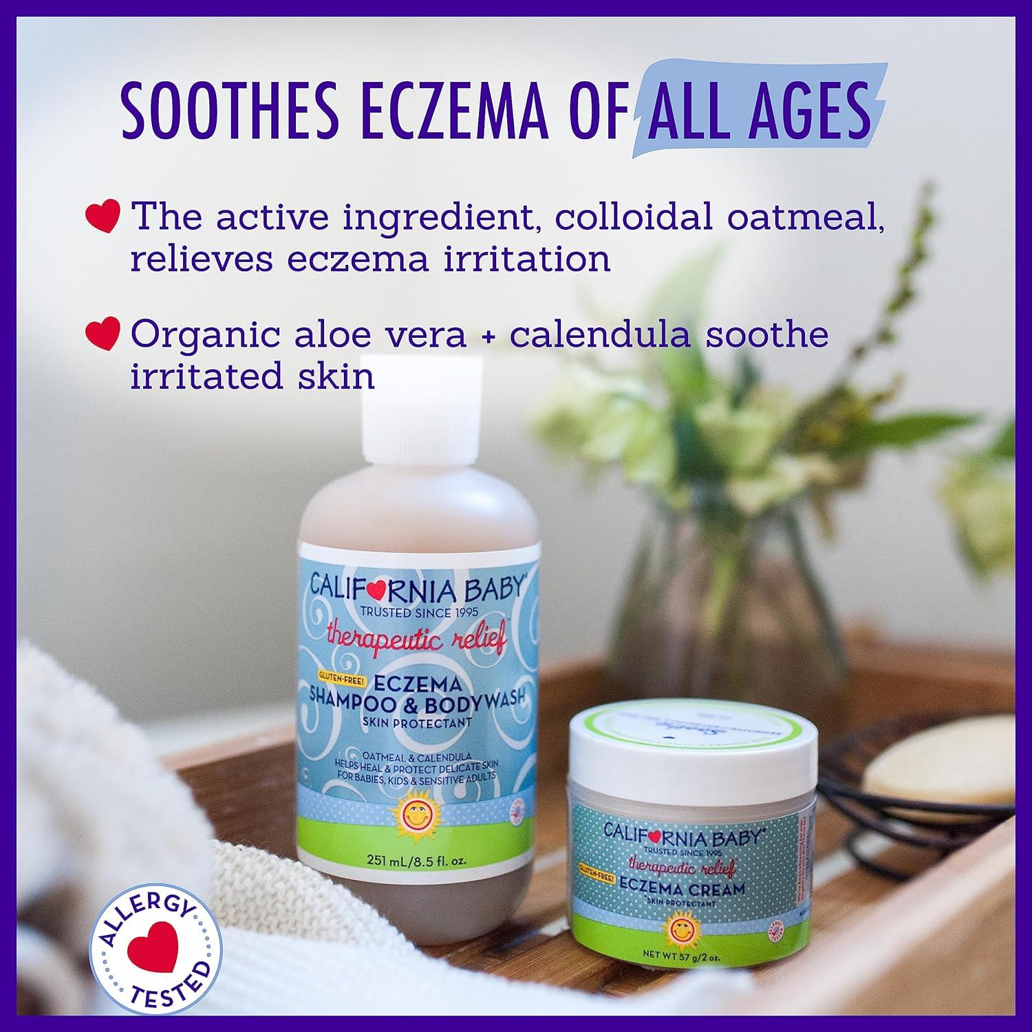 Crema para Eczema California Baby 57 g | Sin Esteroides | Avena Coloidal + Aloe Vera
