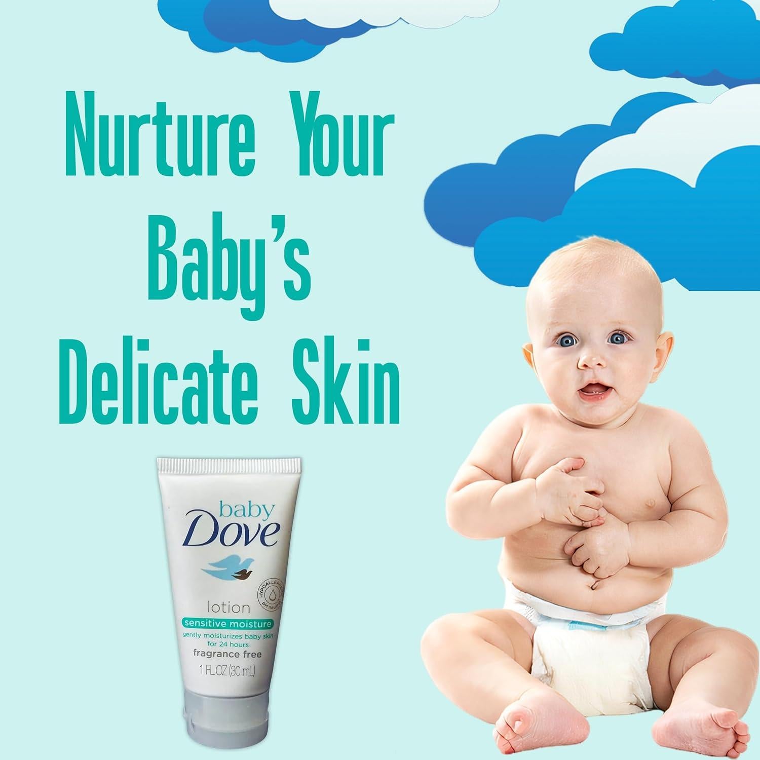 Loción Hidratante Baby Dove Sensitive Moisture 6 Pk 30ml