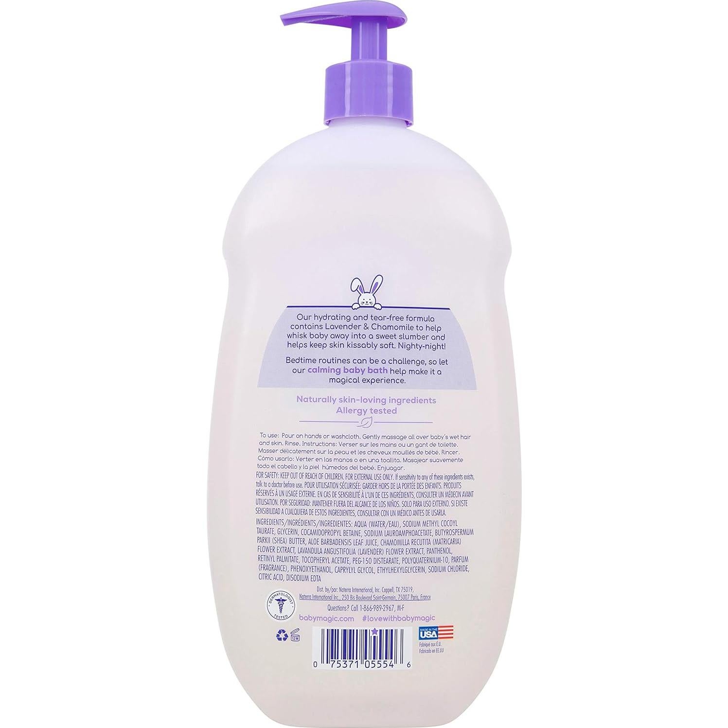 Baño Calmante para Bebés Baby Magic 887 ml con Lavanda y Manzanilla