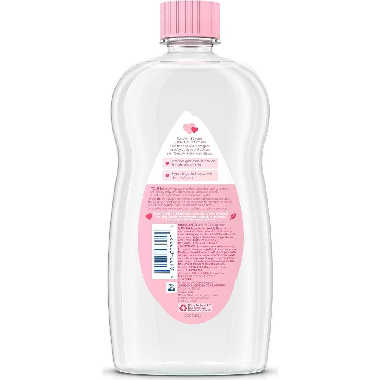 Aceite para Bebés Johnson & Johnson 591 ml Hidratante
