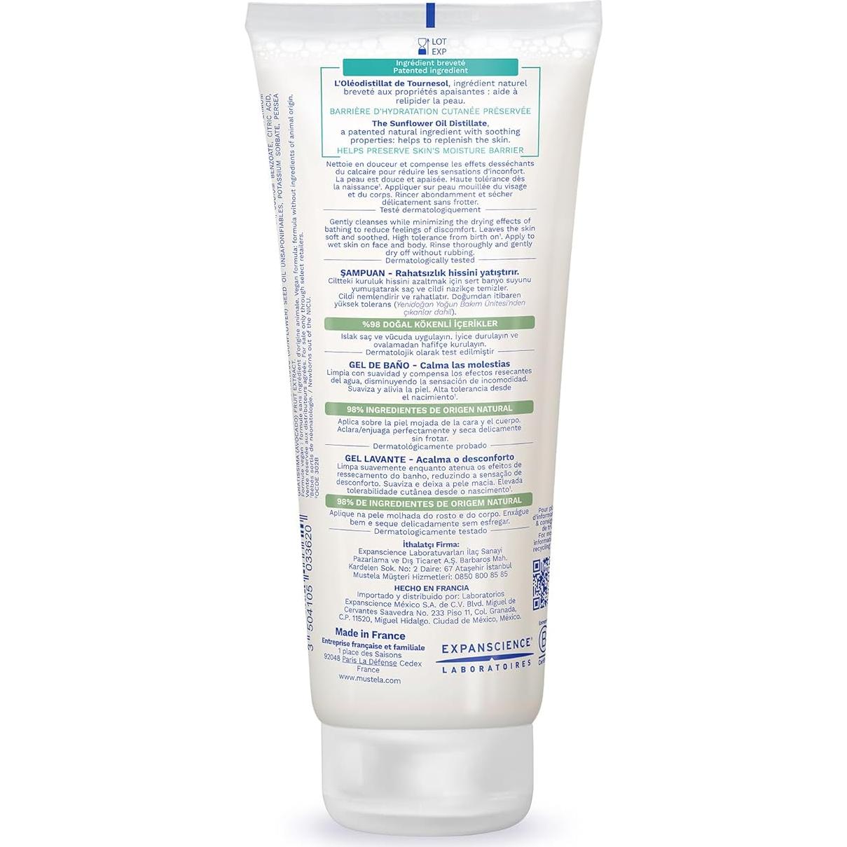 Gel de Limpieza Mustela Stelatopia 200 ml - Sin Fragancia