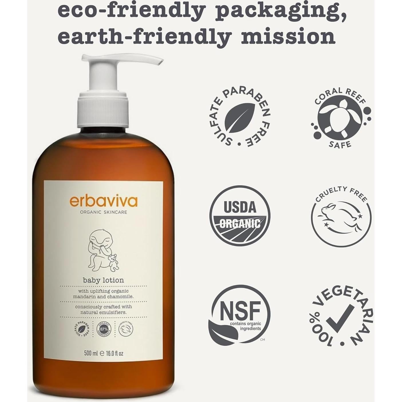 Bálsamo Labial Orgánico para Bebés Erbaviva 473 ml