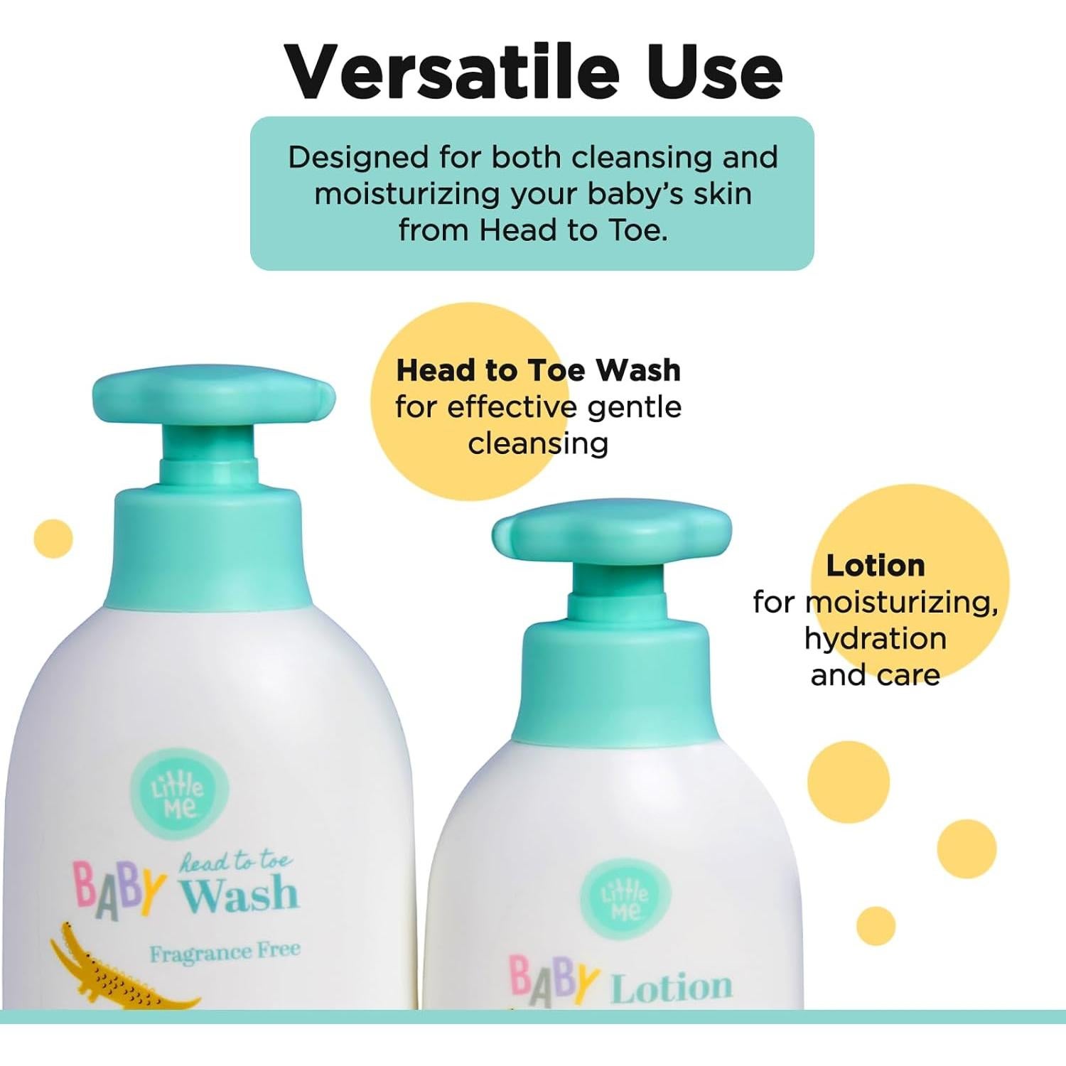 Set 2 Piezas Little Me Lavado y Loción Bebé 500ml 360ml