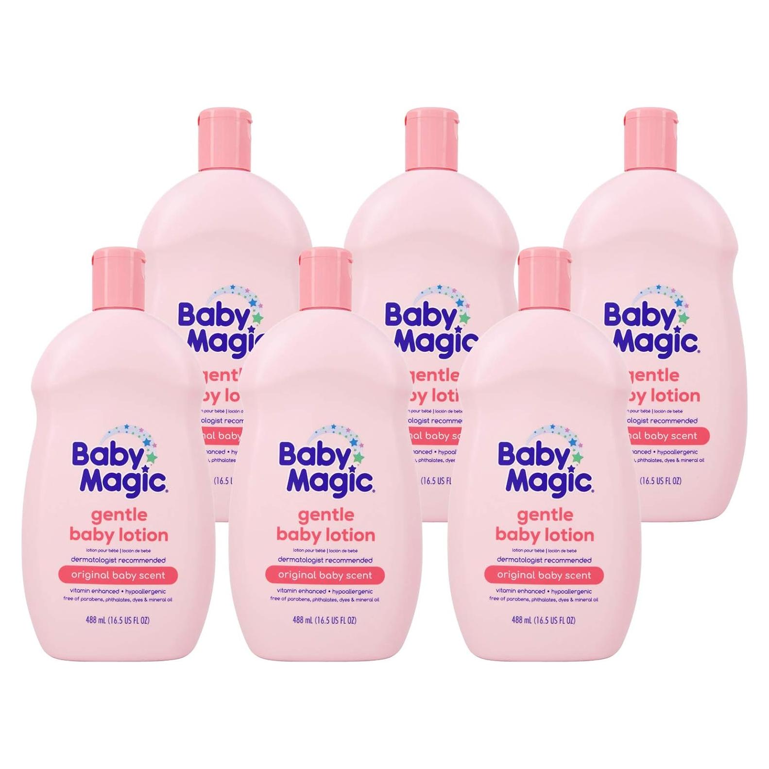 Loción Suave para Bebés Baby Magic 6 x 490 ml | Vitaminas y Aloe