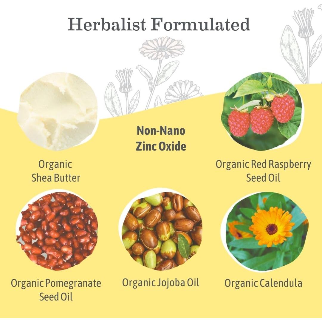 Loción Solar Mineral Earth Mama SPF 40 para Bebés 85g