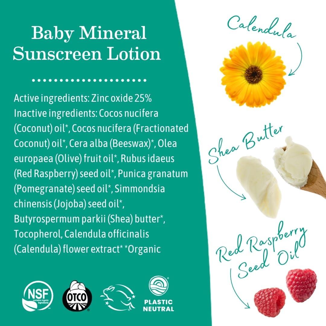 Loción Solar Mineral Earth Mama SPF 40 para Bebés 85g