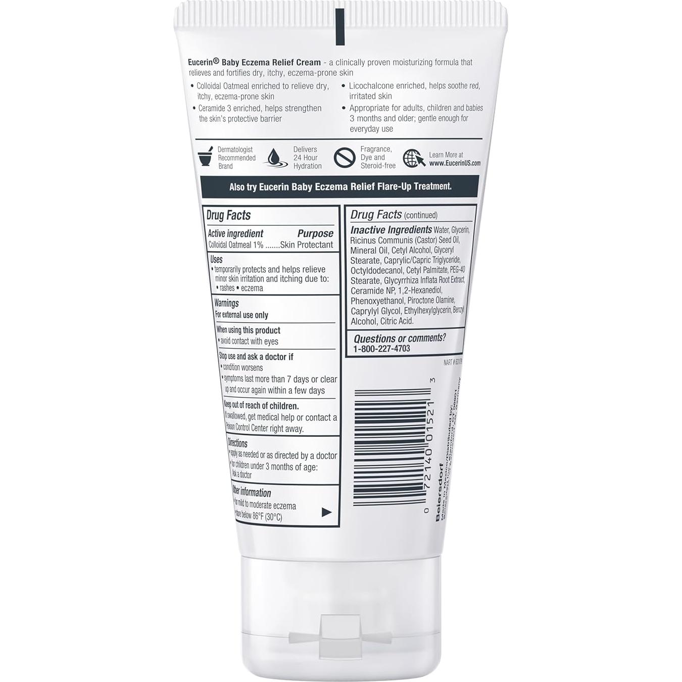 Crema Corporal Eucerin Baby Eczema Relief 141.75 g Sin Fragancias