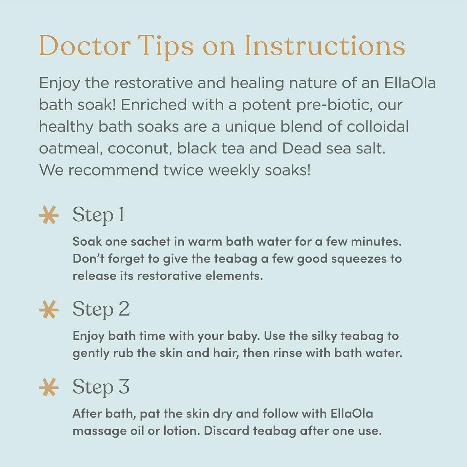 Infusión de Baño de Avena Orgánica EllaOla - 4 Paquetes