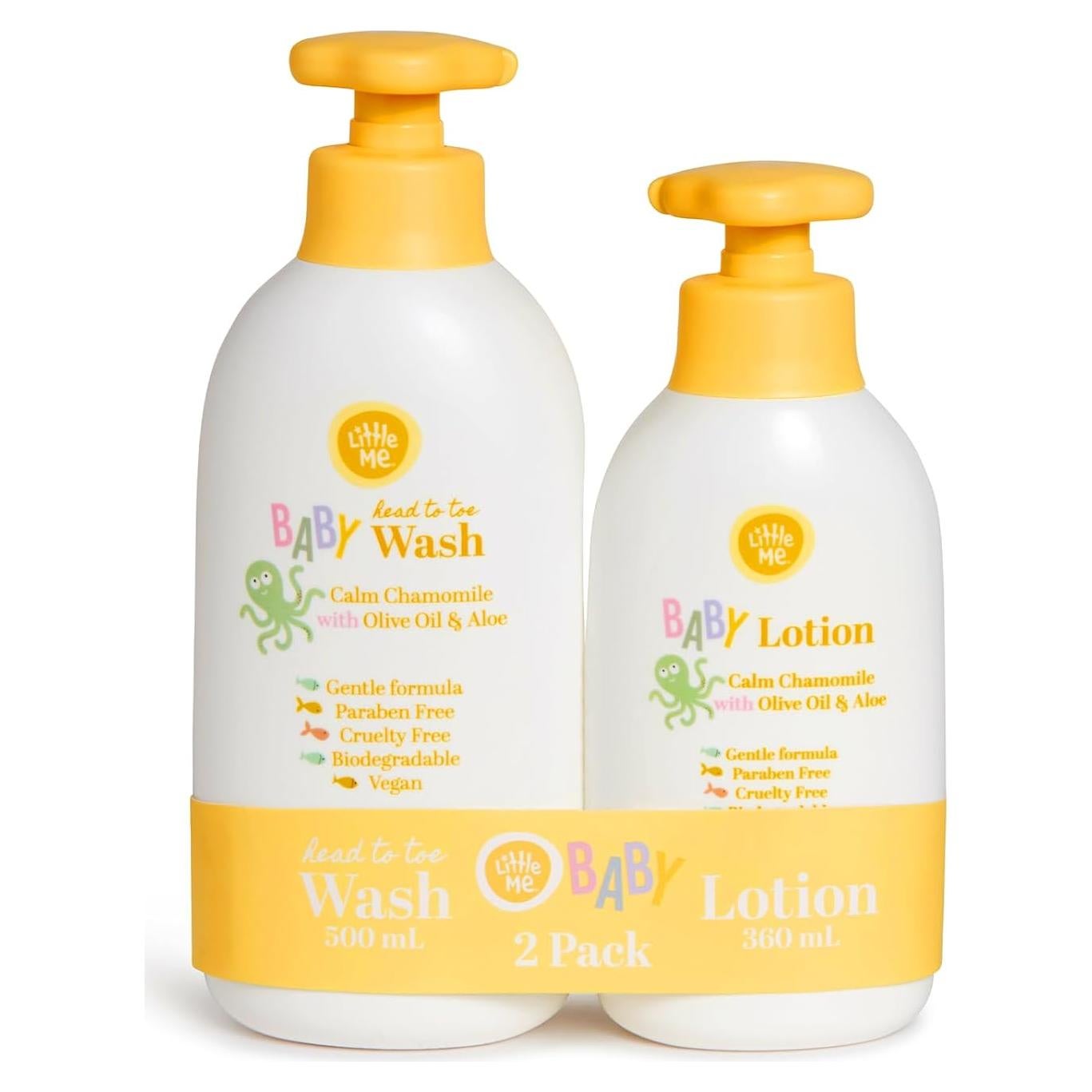 Set de Cuidado para Bebé Little Me Manzanilla 500ml & 360ml