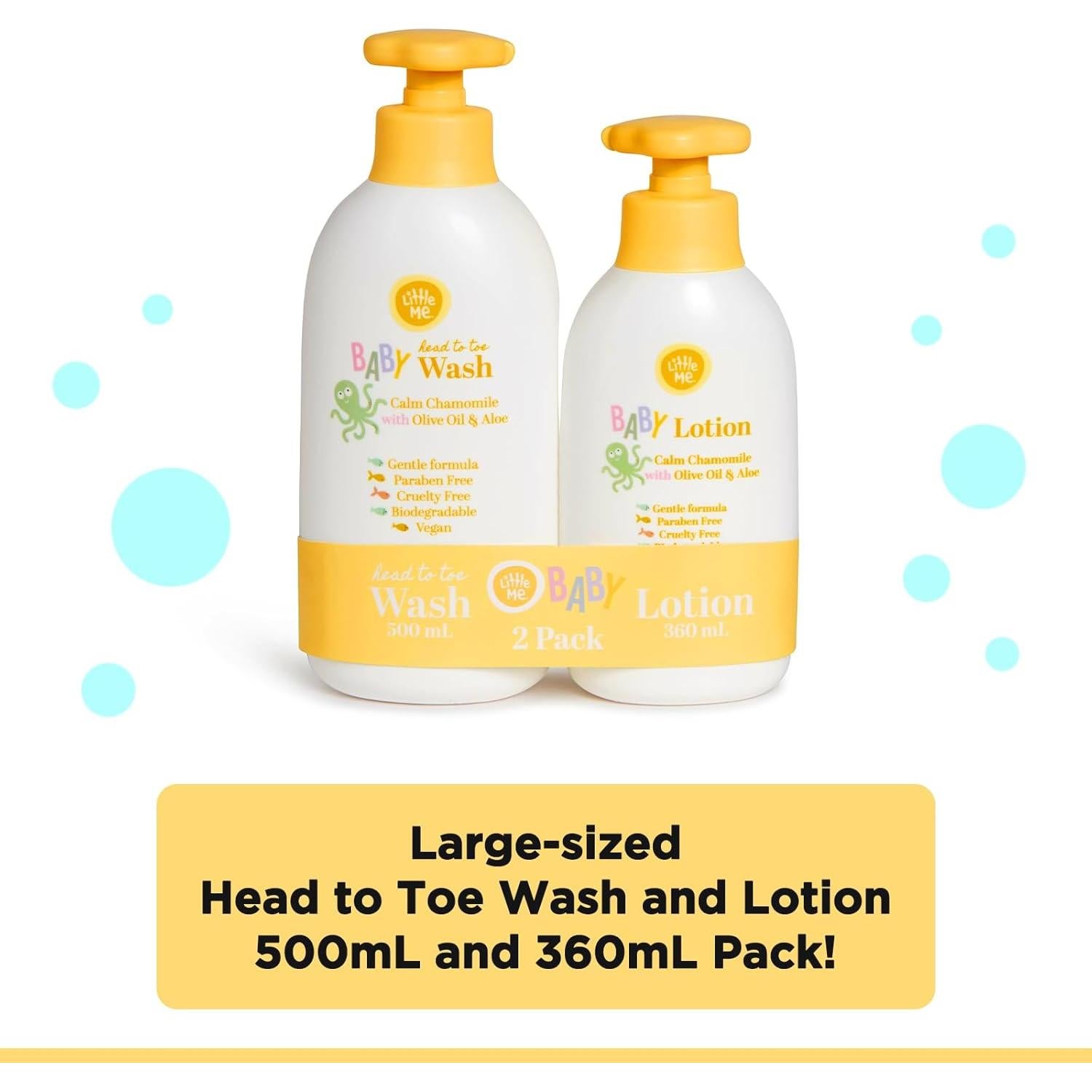 Set de Cuidado para Bebé Little Me Manzanilla 500ml & 360ml