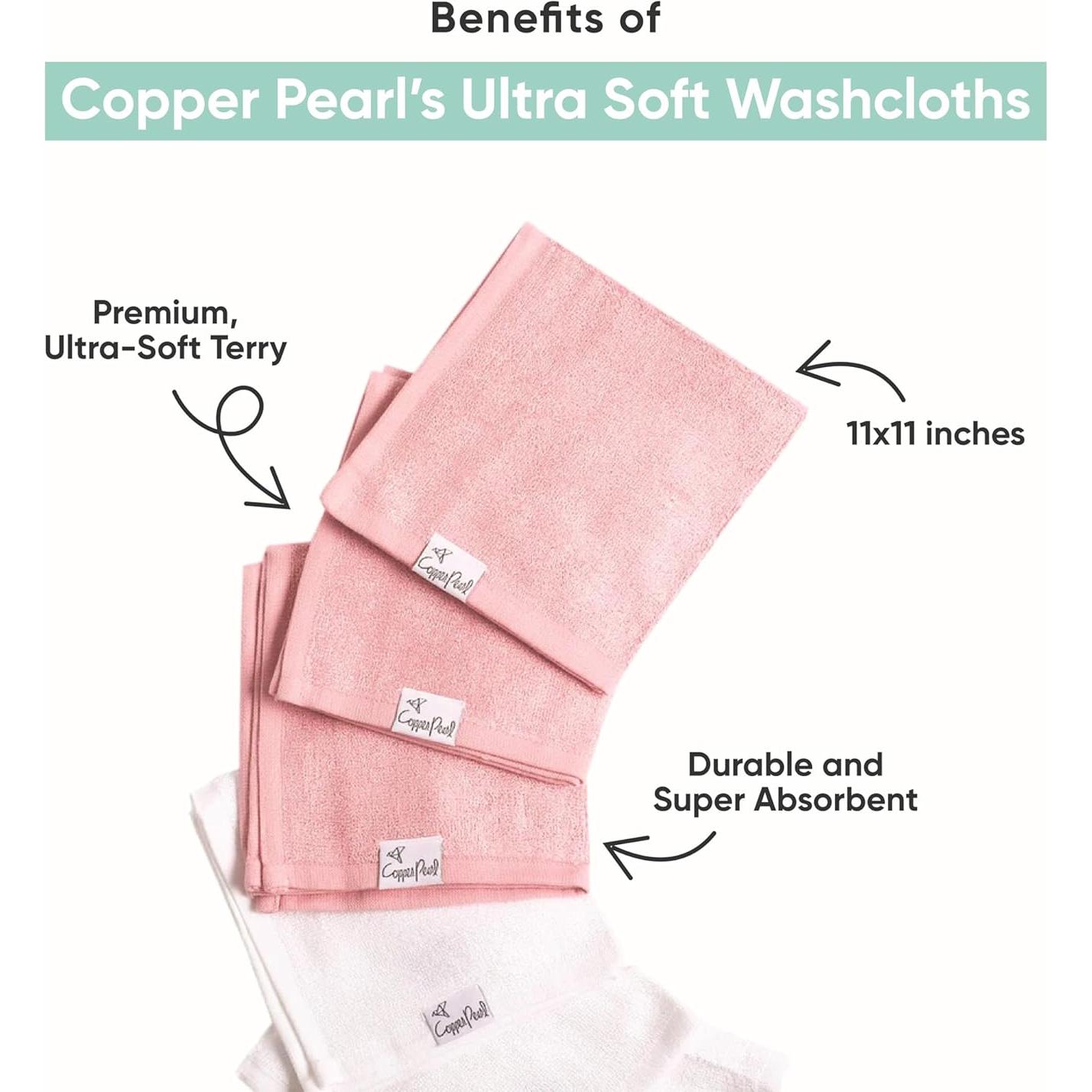 Toallitas de Baño Copper Pearl Ultra Suaves 28x28 cm Haven