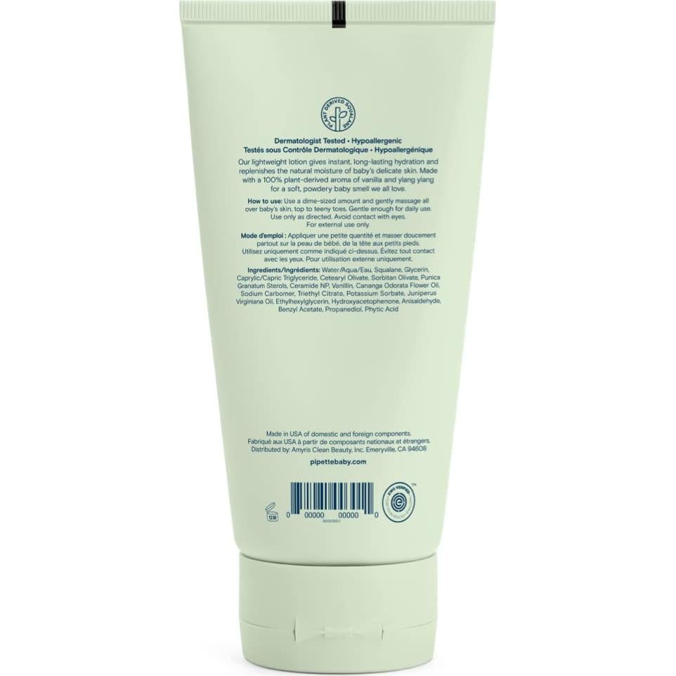 Loción para Bebés Pipette 168.5 ml Vainilla y Ylang Ylang
