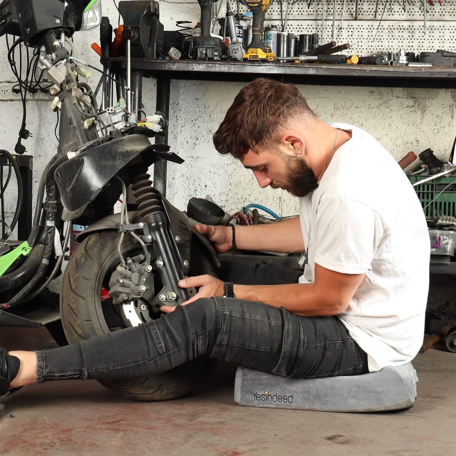 Almohadilla de Rodillas Espuma de Memoria SHINY-V 10.9 cm Gris