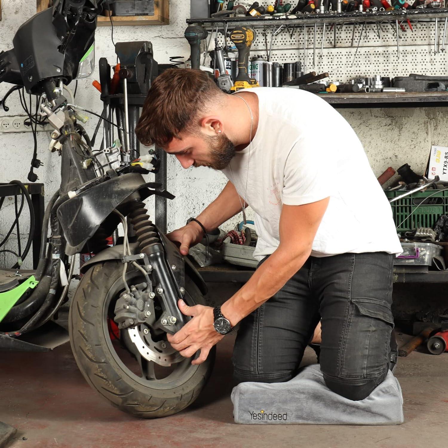 Almohadilla de Rodillas Espuma de Memoria SHINY-V 10.9 cm Gris