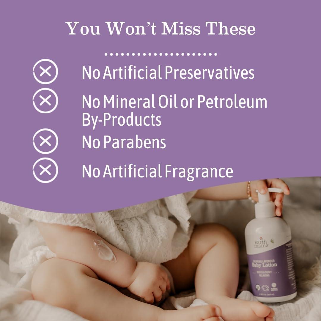 Loción Calmante para Bebés de Lavanda Earth Mama 236 ml