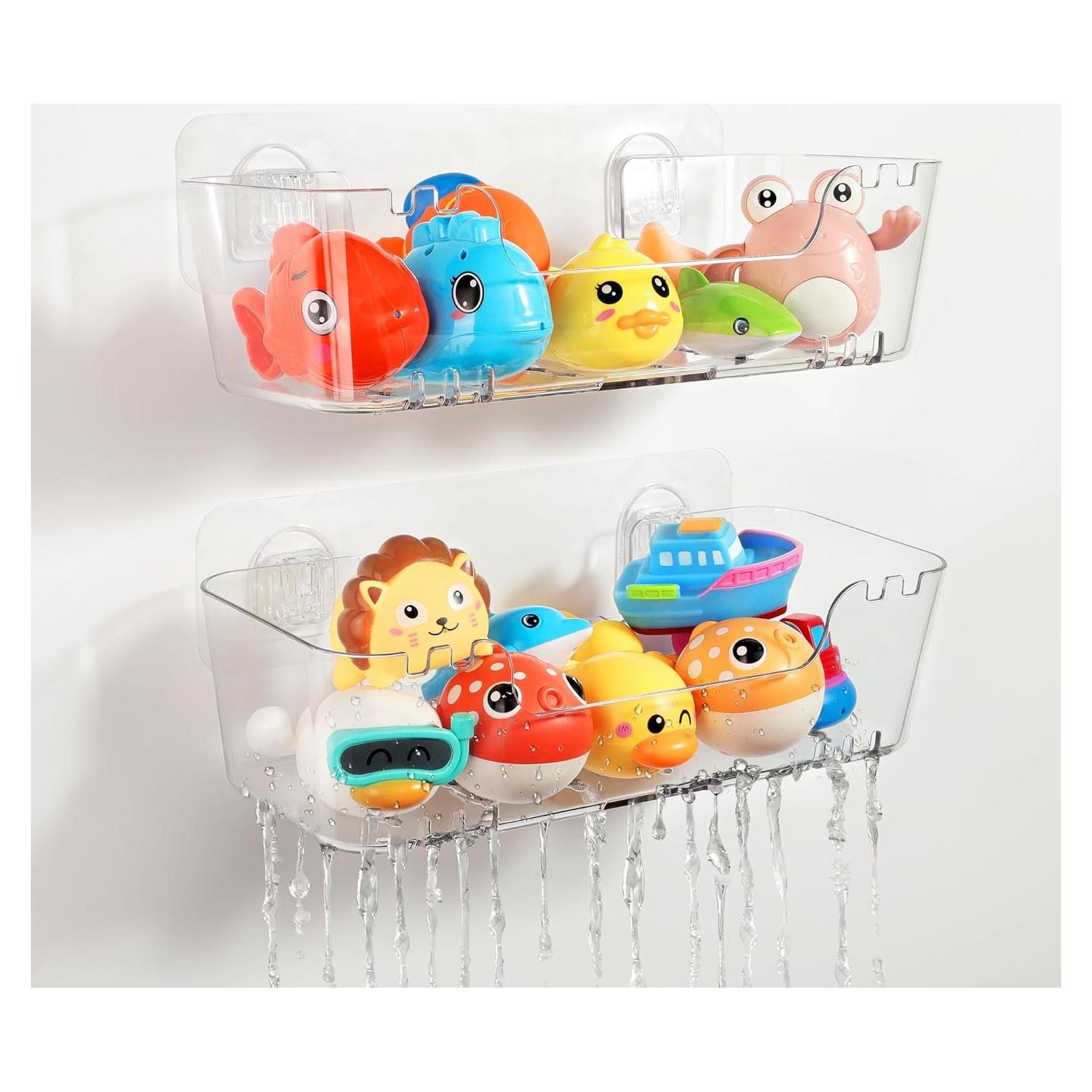 Organizador de Juguetes de Baño Ginnerella 2 Paquetes Transparente