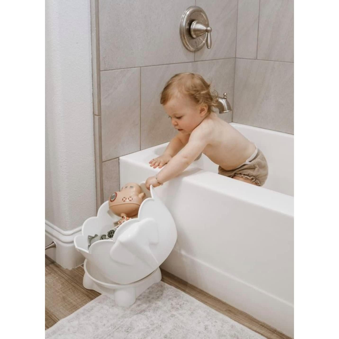 Soporte de Juguetes de Baño Elefante Tippibath 2 Piezas