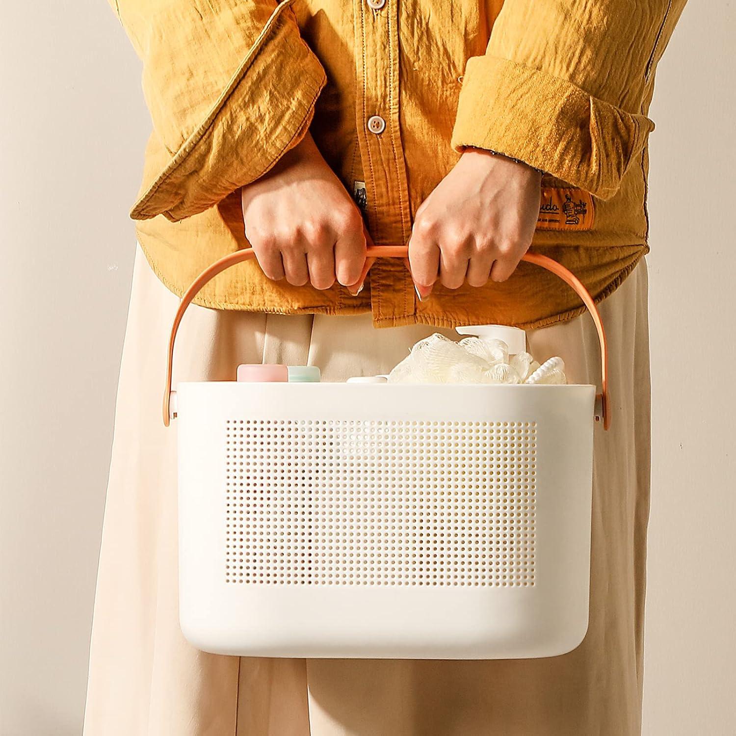 Cesta de Almacenamiento Plástico UUJOLY Amarilla 28.2x19.1x17.8 cm