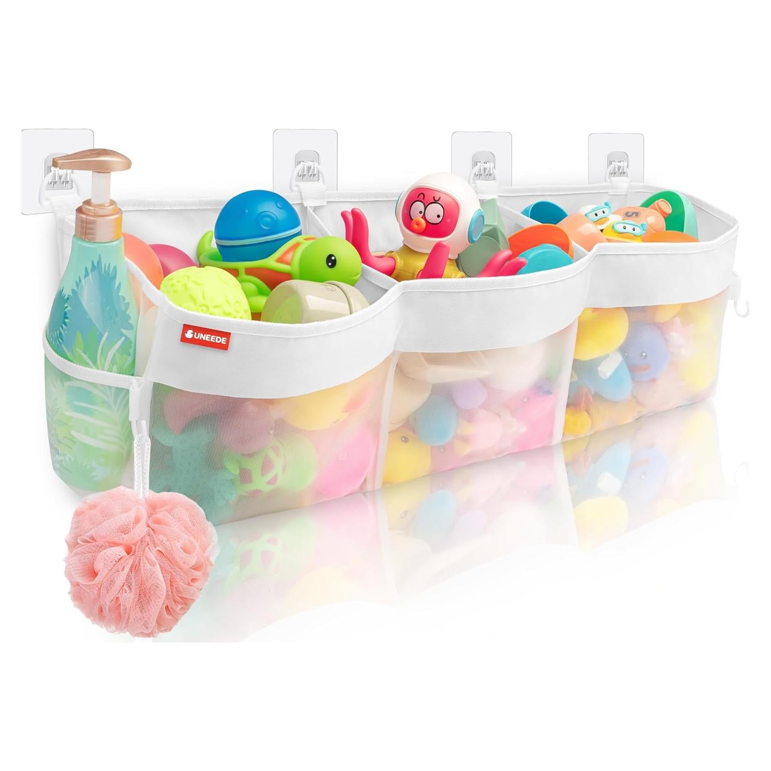 Organizador de Juguetes de Baño UNEEDE 18.79L Malla Secado Rápido