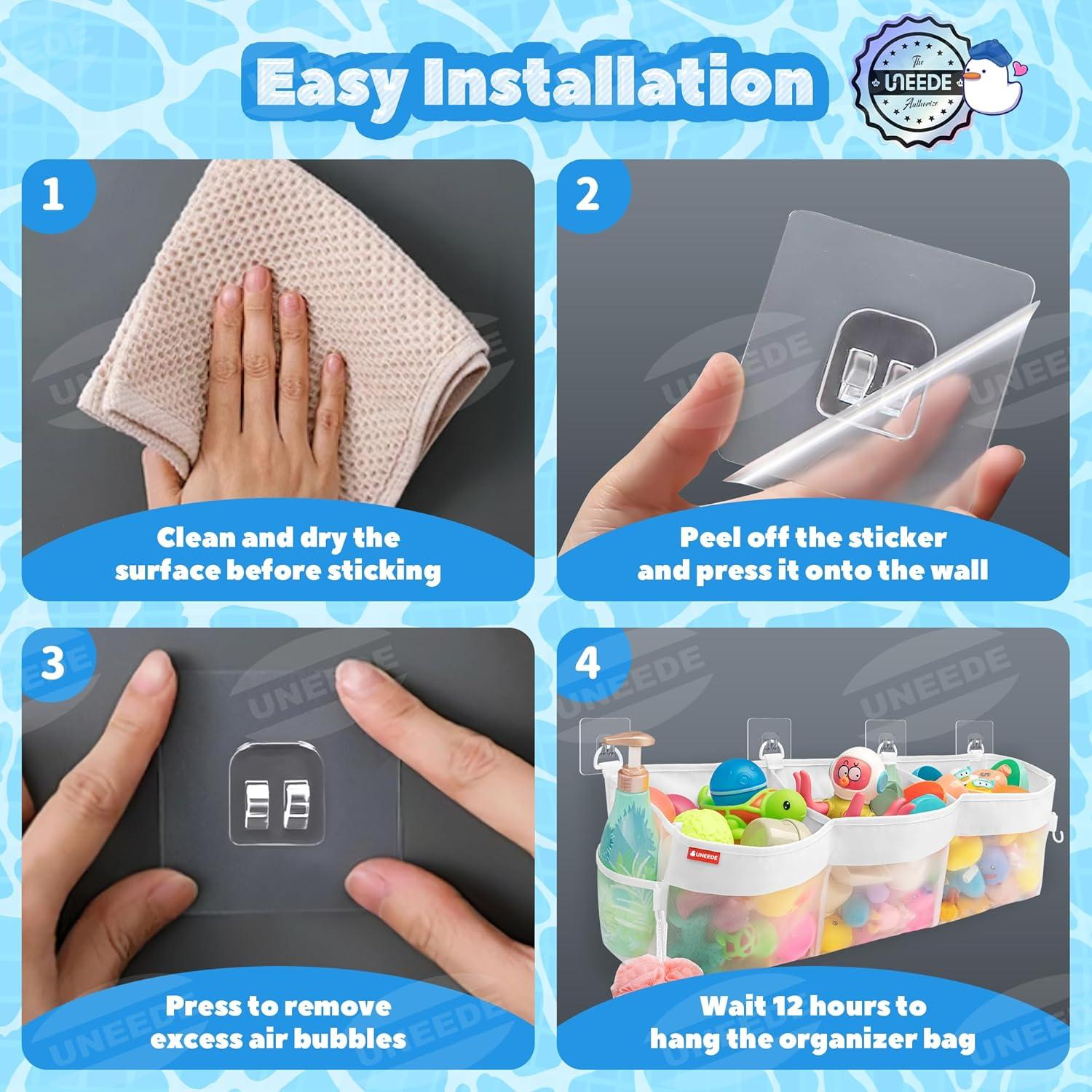 Organizador de Juguetes de Baño UNEEDE 18.79L Malla Secado Rápido