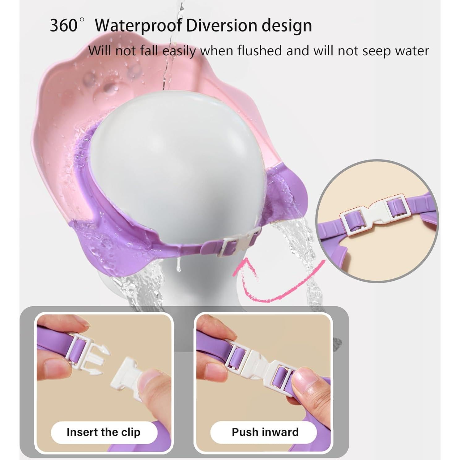 Visera de Ducha León Marino Rosa - Protección Ojos 0-9 Años