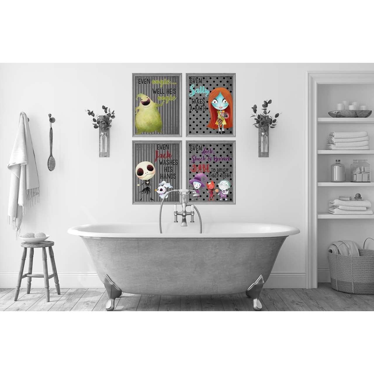 Conjunto de 4 impresiones de arte de baño Silly Goose Gifts