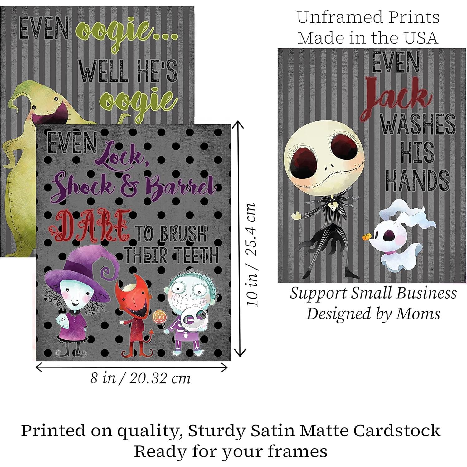 Conjunto de 4 impresiones de arte de baño Silly Goose Gifts