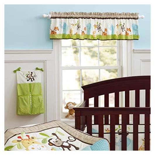 Valance de Cortina de Algodón Brandream Selva 228.6x37.6 cm