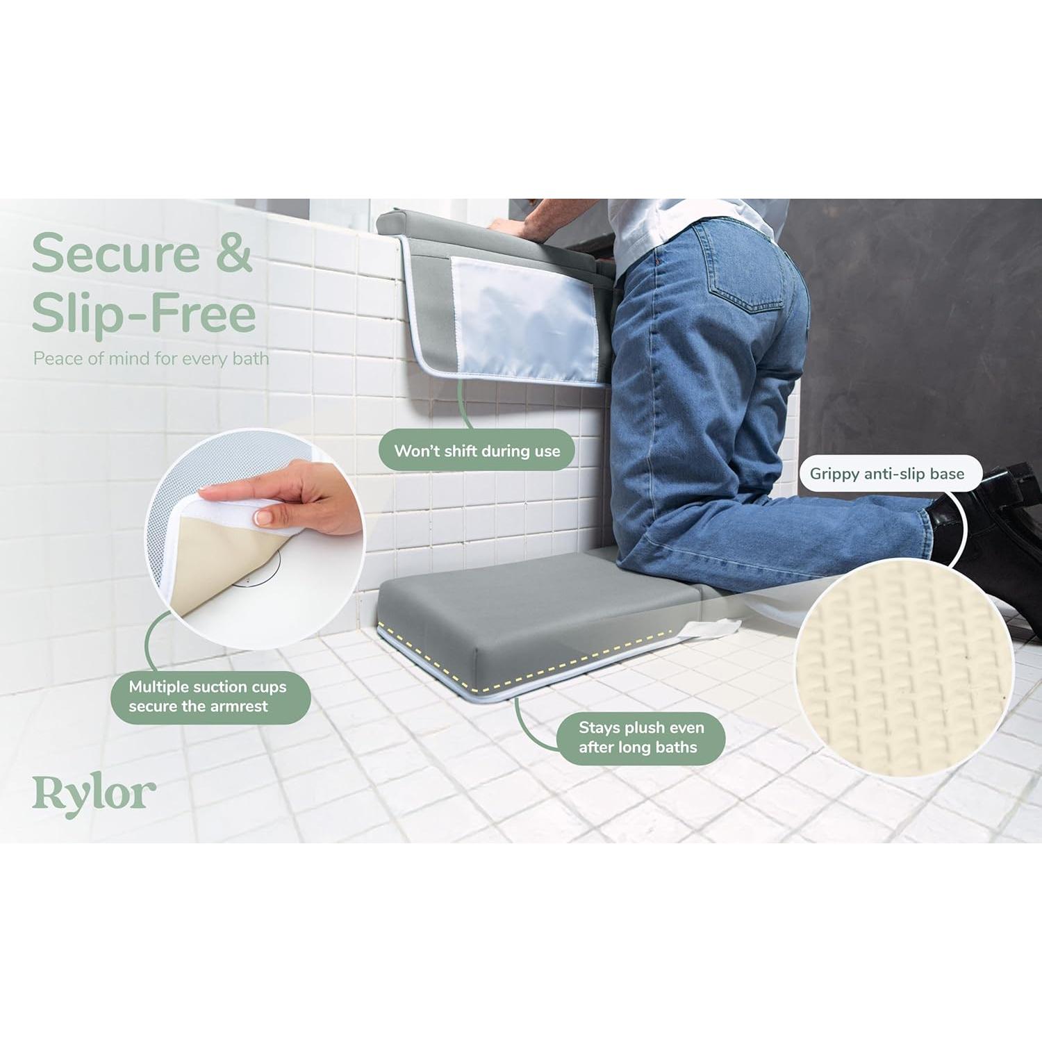 Almohadilla de Baño Rylor para Bebé - Soporte Antideslizante Gris