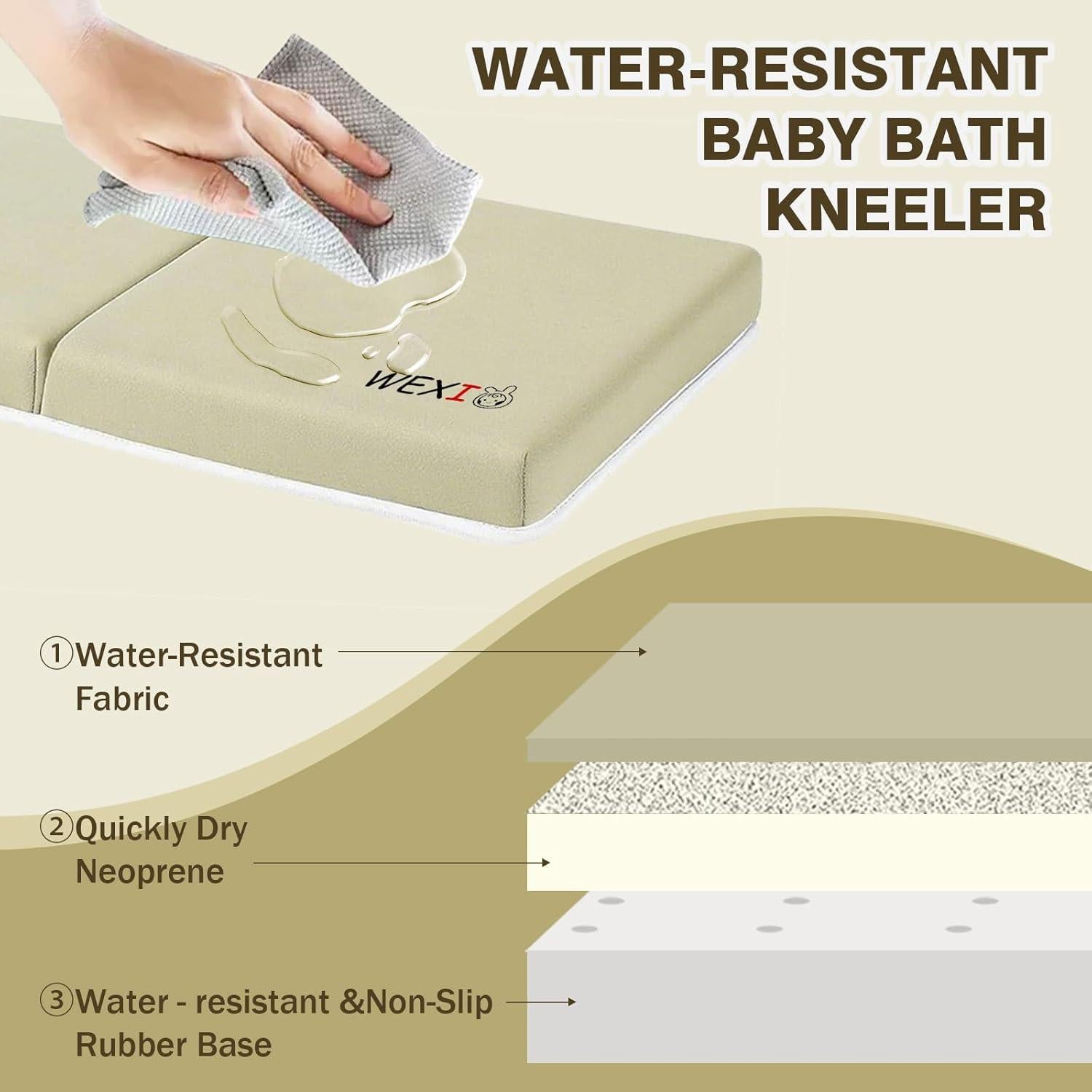 Almohadilla para Arrodillarse WEXIO para Baño Bebé 56x28cm