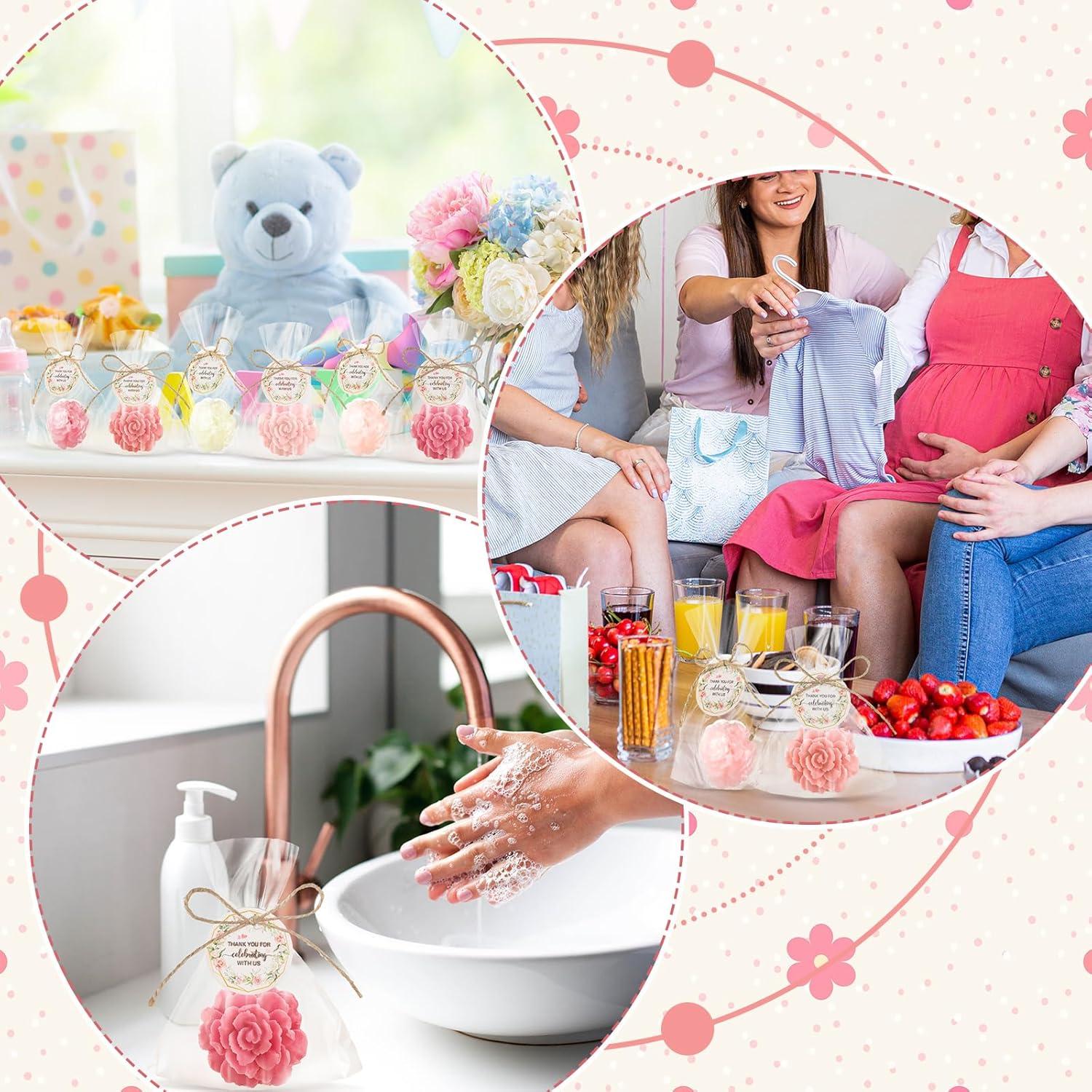 Set de 20 Jabones Mini Florales Demissle Rosa Oscuro para Regalo