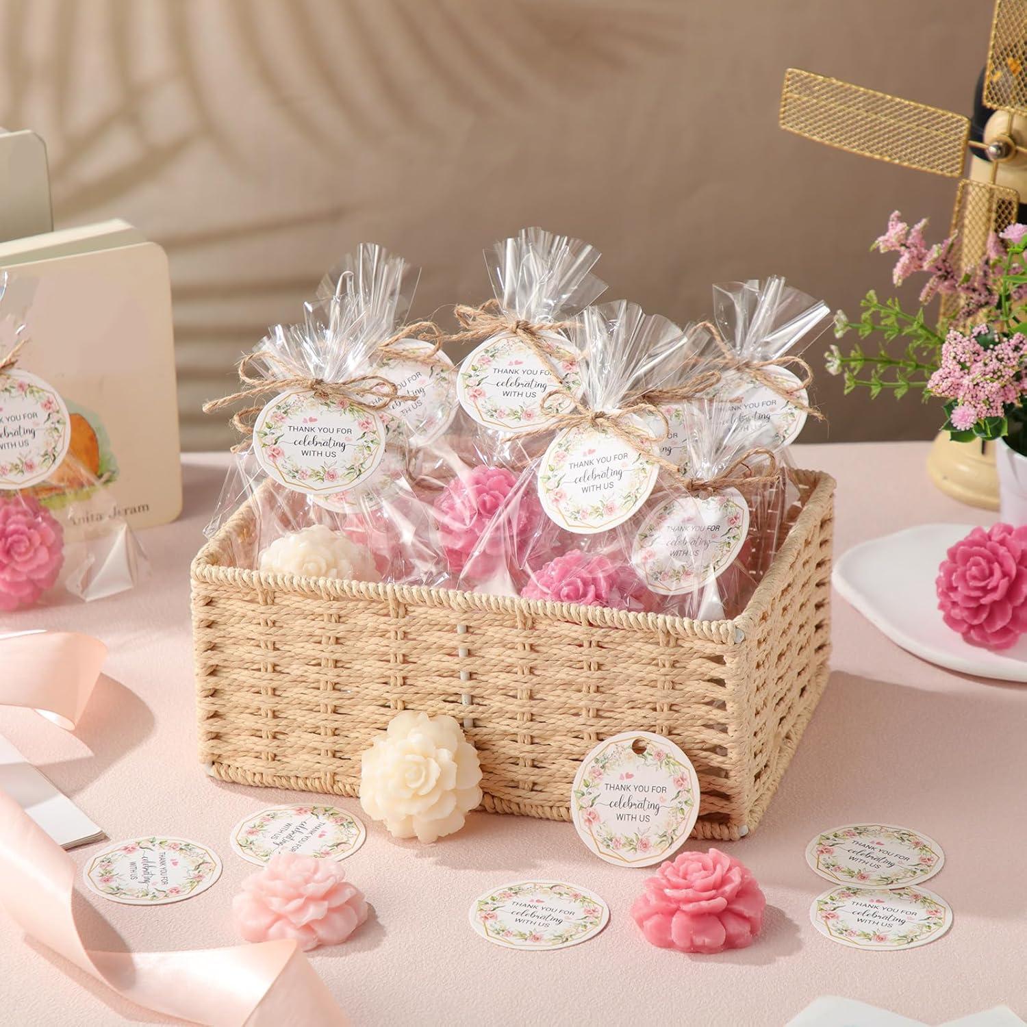 Set de 20 Jabones Mini Florales Demissle Rosa Oscuro para Regalo