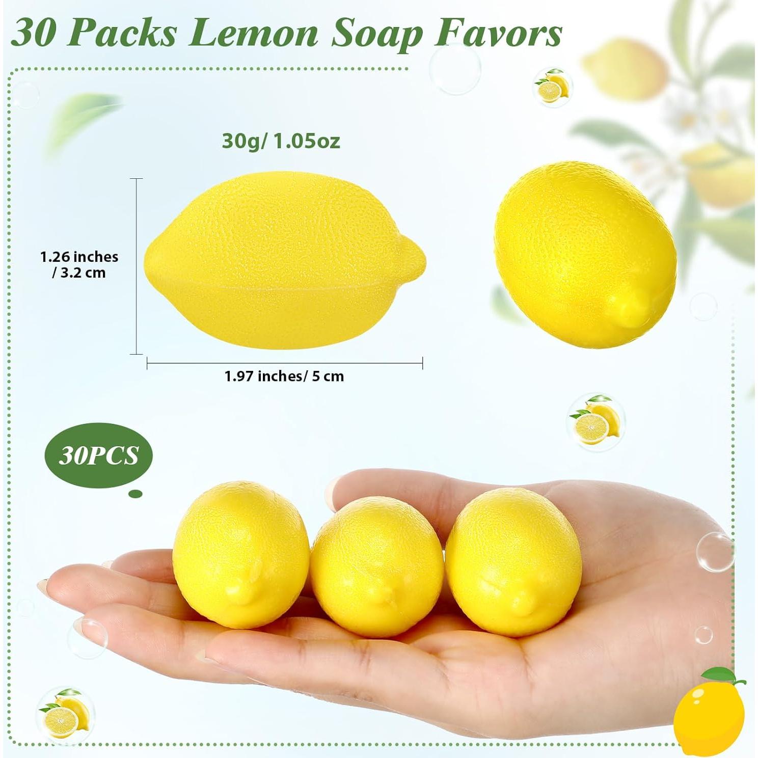 30 Jabones de Limón Dansib para Baby Shower y Regalos