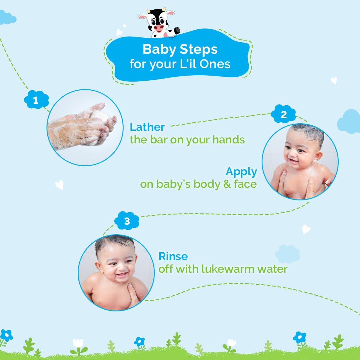 Jabón de Baño Suave Mamaearth con Leche y Avena 150g