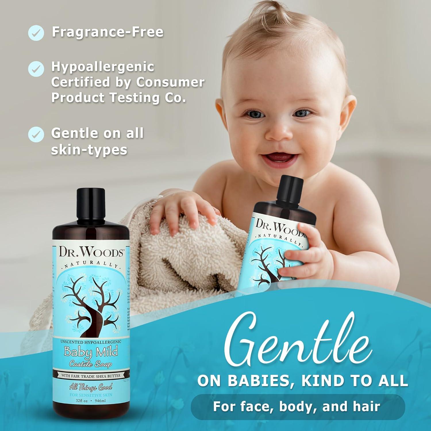 Jabón Líquido Castile Sin Fragancia Dr. Woods 907g